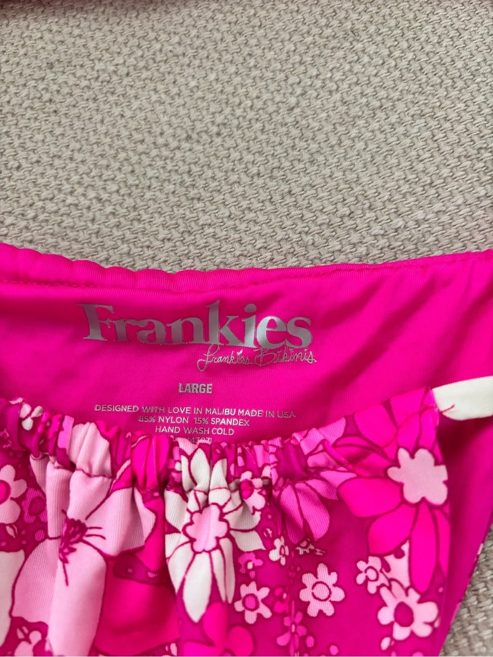 NWOT Frankie’s Pink Floral String Bikini